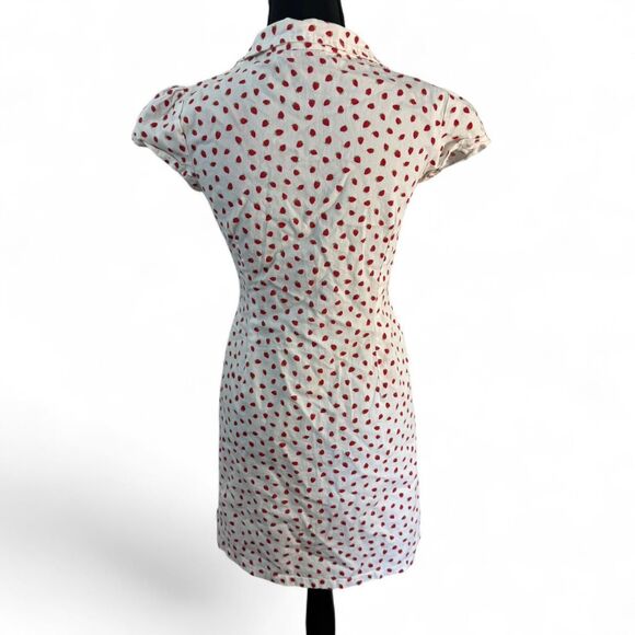 Cherry Sue S Vintage 1940s Strawberry Print Button Down Dress. - Picture 5 of 7